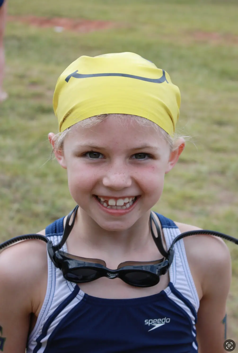 Founder as young swimmer